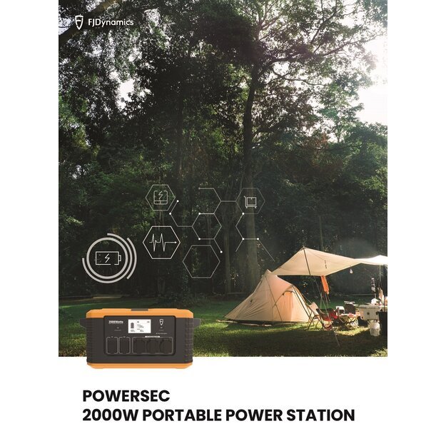 Mobilus elektros šaltinis POWERSEC 2000W PORTABLE POWER STATION